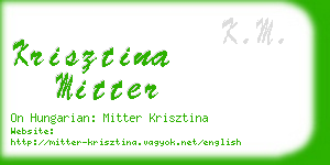 krisztina mitter business card